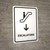 Escalators With Down Arrow White Portrait - Wall Sign