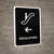 Escalators With Left Arrow Black Portrait - Wall Sign
