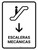 Escalators With Down Arrow White Spanish Portrait - Wall Sign