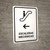 Escalators With Left Arrow White Spanish Portrait - Wall Sign