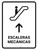 Escalators With Up Arrow White Spanish Portrait - Wall Sign