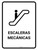Escalators White Spanish Portrait - Wall Sign