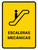Escalators Yellow Spanish Portrait - Wall Sign