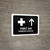 First Aid With Up Arrow Black Bilingual Spanish Landscape - Wall Sign