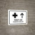First Aid With Up Arrow White Bilingual Spanish Landscape - Wall Sign