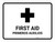 First Aid White Bilingual Spanish Landscape - Wall Sign