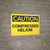 Caution: Compressed Helium - Wall Sign