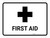First Aid White Landscape - Wall Sign