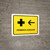 First Aid With Left Arrow Yellow Spanish Landscape - Wall Sign