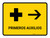 First Aid With Right Arrow Yellow Spanish Landscape - Wall Sign