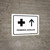 First Aid With Up Arrow White Spanish Landscape - Wall Sign