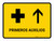 First Aid With Up Arrow Yellow Spanish Landscape - Wall Sign