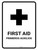 First Aid White Bilingual Spanish Portrait - Wall Sign