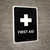 First Aid Black Portrait - Wall Sign