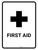 First Aid White Portrait - Wall Sign