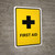 First Aid Yellow Portrait - Wall Sign