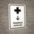 First Aid With Down Arrow White Spanish Portrait - Wall Sign