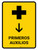 First Aid With Down Arrow Yellow Spanish Portrait - Wall Sign