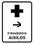 First Aid With Right Arrow White Spanish Portrait - Wall Sign