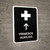 First Aid With Up Arrow Black Spanish Portrait - Wall Sign