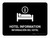 Hotel Information Black Bilingual Spanish Landscape - Wall Sign