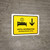 Hotel Information With Down Arrow Yellow Bilingual Spanish Landscape - Wall Sign