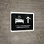 Hotel Information With Up Arrow Black Bilingual Spanish Landscape - Wall Sign