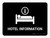 Hotel Information Black Landscape - Wall Sign