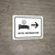 Hotel Information With Right Arrow White Landscape - Wall Sign