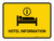 Hotel Information Yellow Landscape - Wall Sign