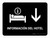 Hotel Information With Down Arrow Black Spanish Landscape - Wall Sign