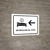 Hotel Information With Left Arrow White Spanish Landscape - Wall Sign