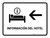 Hotel Information With Left Arrow White Spanish Landscape - Wall Sign