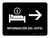 Hotel Information With Right Arrow Black Spanish Landscape - Wall Sign