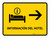 Hotel Information With Right Arrow Yellow Spanish Landscape - Wall Sign