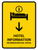Hotel Information With Down Arrow Yellow Bilingual Spanish Portrait - Wall Sign