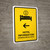 Hotel Information With Left Arrow Yellow Bilingual Spanish Portrait - Wall Sign