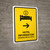 Hotel Information With Right Arrow Yellow Bilingual Spanish Portrait - Wall Sign