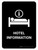 Hotel Information Black Portrait - Wall Sign