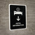 Hotel Information With Down Arrow Black Portrait - Wall Sign