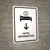 Hotel Information With Down Arrow White Portrait - Wall Sign