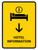 Hotel Information With Down Arrow Yellow Portrait - Wall Sign