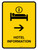 Hotel Information With Right Arrow Yellow Portrait - Wall Sign