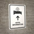 Hotel Information With Up Arrow White Portrait - Wall Sign