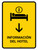 Hotel Information With Down Arrow Yellow Spanish Portrait - Wall Sign