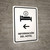 Hotel Information With Left Arrow White Spanish Portrait - Wall Sign