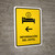 Hotel Information With Left Arrow Yellow Spanish Portrait - Wall Sign