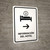 Hotel Information With Right Arrow White Spanish Portrait - Wall Sign