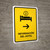 Hotel Information With Right Arrow Yellow Spanish Portrait - Wall Sign