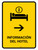 Hotel Information With Right Arrow Yellow Spanish Portrait - Wall Sign